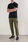 Green organic cotton fleece sweatpants Stone Island - Decoration: brand logo. 100% cotton. zipper, drawstring. two side pockets, one back pocket, one leg pocket. Country of origin: Italy. Care: Specialized cleaning - photo 2