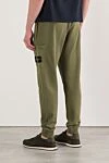 Green organic cotton fleece sweatpants Stone Island - Decoration: brand logo. 100% cotton. zipper, drawstring. two side pockets, one back pocket, one leg pocket. Country of origin: Italy. Care: Specialized cleaning - photo 4