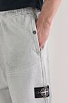 Sports trousers made of fleece laminated with reflective film Stone Island - Decoration: brand logo. 100% cotton. two side pockets. Country of origin: Italy. Care: Specialized cleaning - photo 6