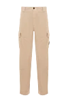 C.P. Company Men's beige tapered cargo pants - Decoration: C.P. Company lens. 98% cotton, 2% polyamide. zipper, button. two side pockets, two back pockets, two leg pockets. Country of origin: Italy. Care: Specialized cleaning - photo 1