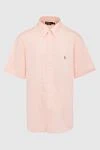 Polo Ralph Lauren Pink cotton shirt for men - Composition: 100% cotton. Closure: buttons. Country of manufacture: Italy. Care: specialized cleaning - photo 1