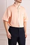 Polo Ralph Lauren Pink cotton shirt for men - Composition: 100% cotton. Closure: buttons. Country of manufacture: Italy. Care: specialized cleaning - photo 3