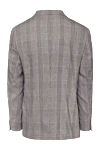 Gray men's jacket Armani - check pattern. 36% cotton, 36% acetate, 28% linen. two buttons. two internal, two side. Country of origin: Italy. Care: specialized cleaning - photo 6