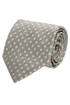 Canali Silk tie gray for men - print. 100% silk. Size: 150x8 cm. Country of origin: Italy. Care: specialized cleaning - photo 1