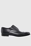 Gucci Men's black leather shoes - Perforation. 100% leather. Lace. Interior finish: Leather. Insole: Leather. Heel height: 2 cm. Leather. Country of manufacture: Italy. Care: specialized cleaning - photo 1