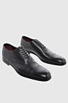 Gucci Men's black leather shoes - Perforation. 100% leather. Lace. Interior finish: Leather. Insole: Leather. Heel height: 2 cm. Leather. Country of manufacture: Italy. Care: specialized cleaning - photo 3