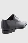 Men's black leather shoes Gucci - Perforation. 100% leather. Lace. Interior finish: Leather. Insole: Leather. Heel height: 2 cm. Leather. Country of manufacture: Italy. Care: specialized cleaning - photo 4