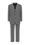 Canali Men's suit made of wool and mohair with micro stripe in a cool gray tone
- Slit, stripe pattern. 84% wool, 16% mohair. Closure: Buttons, hook. Chest pocket, two flap pockets. Three pockets. Two side pockets, two back pockets with buttons. Lining: 100% cupro. Country of origin: Italy. Care: specialized cleaning - photo 1