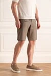 Dolce & Gabbana Beige cotton shorts for men - 100% cotton. Closure: button, zipper. Three side pockets, one back pocket. Country of manufacture: Italy. Care: specialized cleaning - photo 3