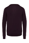 Wool jumper burgundy for men Svevo - Neckline. 100% wool. Country of manufacture: Italy. Care: specialized cleaning - photo 6