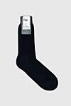 Men's black cotton socks Zimmerli - logo print. 100% cotton. Country of manufacture: Italy. Care: specialized cleaning - photo 2