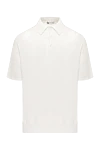 Colombo Polo made of cotton white for men - 100% cotton. Buttons. Country of origin: Italy. Care: specialized cleaning - photo 1