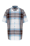 Dolce & Gabbana Men's cotton shirt, brown - large check pattern. 100% cotton. Closure: buttons. no. Country of manufacture: Italy. Care: specialized cleaning - photo 1