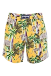 Men's beach shorts made of cotton and polyamide, yellow Vilebrequin - fantasy pattern. two side pockets, one back pocket. cotton, polyamide. Closure: drawstring. Country of manufacture: Italy. Care: specialized cleaning - photo 6