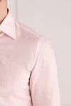 Borrelli Pink cotton and linen shirt for men - 70% cotton, 30% linen. Closure: buttons. Country of manufacture: Italy. Care: specialized cleaning - photo 5