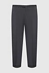 Brioni Gray wool and silk pants for men - tucks. 85% wool, 15% silk. Closure: button, zipper. waist pocket, two side pockets, two back pockets with button flaps. Country of origin: Italy. Care: specialized cleaning - photo 1