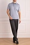 Gray wool and silk pants for men Brioni - tucks. 85% wool, 15% silk. Closure: button, zipper. waist pocket, two side pockets, two back pockets with button flaps. Country of origin: Italy. Care: specialized cleaning - photo 2