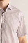 Canali Ерлерге арналған сұр мақта көйлек - үлгіні тексеру. Құрамы: 100% мақта. Жабу: түймелер. Шығарылған елі: Италия. Күтім: арнайы тазалау - фото 5