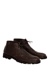 A.Testoni Men's leather boots brown - 100% leather, 100% fur. Lace-up. Shaft height: 15 cm. Sole Height: 2.5 cm. Outsole: Other materials. Country of origin: Italy. Care: specialized cleaning - photo 3