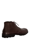 Men's leather boots brown A.Testoni - 100% leather, 100% fur. Lace-up. Shaft height: 15 cm. Sole Height: 2.5 cm. Outsole: Other materials. Country of origin: Italy. Care: specialized cleaning - photo 4