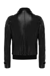 Black leather jacket for men Dolce & Gabbana - Fastener: zipper. (external): two side pockets with button flaps; (internal): three pockets. 91% leather, 7% cotton, 2% elastane. Lining: 51% acetate, 49% viscose. Country of origin: Italy. Care: specialized cleaning - photo 6