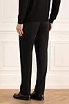 Брюки черные мужские Brioni - защипы. 85% шерсть, 10% кашемир, 5% шелк. пуговица, молния. карман под поясом, два боковых кармана, два кармана сзади с клапанами на пуговицах. Страна производитель: Италия. Уход: специализированная чистка - фото 4