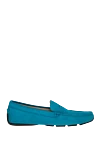 Armani Blue leather men's moccasins - Stitching, logo embossing. 100% leather. Interior: Leather. Insole: Leather. Outsole: Other materials. Country of origin: Italy. Care: specialized cleaning - photo 1