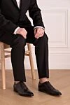 Men's shoes made of black leather Branchini - Perforation. 100% leather. Lace-up. Interior: Leather. Insole: Leather. Heel height: 2cm. Outsole: Other materials. Country of origin: Italy. Care: specialized cleaning - photo 2