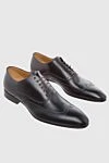 Branchini Men's shoes made of black leather - Perforation. 100% leather. Lace-up. Interior: Leather. Insole: Leather. Heel height: 2cm. Outsole: Other materials. Country of origin: Italy. Care: specialized cleaning - photo 3