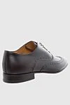Men's shoes made of black leather Branchini - Perforation. 100% leather. Lace-up. Interior: Leather. Insole: Leather. Heel height: 2cm. Outsole: Other materials. Country of origin: Italy. Care: specialized cleaning - photo 4