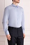 Dolce & Gabbana Рубашка голубая мужская - 75% хлопок, 21% акрил, 4% другие волокна. пуговицы. Страна производитель: Италия. Уход: специализированная чистка - фото 3