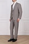 Canali Бежевый ерлер жүннен жасалған костюм - саңылау. Құрамы: 100% жүн. Жабу: түймелер, ілмек. Қалталар (сыртқы): кеуде қалтасы, екі қалталы қалта. Қалталар (ішкі): үш қалта. Шалбар қалталары: екі бүйір қалта, түймелері бар екі артқы қалта. Астарлығы: 100% мельгерь. Шығарылған елі: Италия. Күтім: арнайы тазалау - фото 3