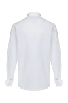 White cotton shirt for men Canali - stripe pattern. 100% cotton. Closure: buttons. Country of origin: Italy. Care: specialized cleaning - photo 6