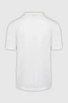 Canali White cotton T-shirt for men - logo. chest pocket. 100% cotton. Country of origin: Italy. Care: specialized cleaning - photo 5