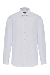 Canali White cotton shirt for men - 100% cotton. Closure: buttons. Country of origin: Italy. Care: specialized cleaning - photo 1