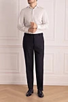 White cotton shirt for men Canali - 100% cotton. Closure: buttons. Country of origin: Italy. Care: specialized cleaning - photo 2