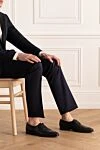 Men's shoes made of black leather A.Testoni - Perforation. 100% leather. Lace-up. Interior: Leather. Insole: Leather. Heel height: 2.5cm. Outsole: Other materials. Country of origin: Italy. Care: specialized cleaning - photo 2