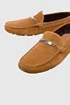 A.Testoni Men's suede moccasins brown - Buckle, stitching. 100% suede. Interior: Leather. Insole: Leather. Country of origin: Italy. Care: specialized cleaning - photo 5
