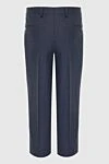Blue wool pants for men Malo - 100% wool. Closure: button, zipper. two side pockets, two back pockets. Lining: lining parts 100% wool. Country of manufacture: Italy. Care: specialized cleaning - photo 6