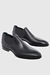 Branchini Men's leather boots black - 100% leather. Elastic inserts. Shaft height: 15 cm. Sole Height: 2.5 cm. Outsole: Other materials. Country of origin: Italy. Care: specialized cleaning - photo 3