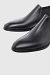 Branchini Men's leather boots black - 100% leather. Elastic inserts. Shaft height: 15 cm. Sole Height: 2.5 cm. Outsole: Other materials. Country of origin: Italy. Care: specialized cleaning - photo 5