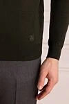 Gucci Брюки из шерсти серые мужские - 100% шерсть. молния, пуговица, крючок. два боковых кармана, два задних кармана. подкладка деталей 100% хлопок. Страна производитель: Италия. Уход: специализированная чистка - фото 5