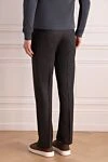 Grey trousers made of melange fabric with a textured surface and a classic cut
Gucci - 100% wool. zipper, button, hook. two side pockets, two back pockets. Lining: lining parts 100% cotton. Country of origin: Italy. Care: specialized cleaning - photo 4