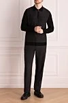Gray wool pants for men Brioni - tucks. 100% wool. Closure: button, zipper, hook. two side pockets, two back pockets. Country of origin: Italy. Care: specialized cleaning - photo 2