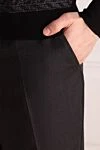 Brioni Gray wool pants for men - tucks. 100% wool. Closure: button, zipper, hook. two side pockets, two back pockets. Country of origin: Italy. Care: specialized cleaning - photo 5
