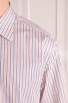 Brioni Ерлерге арналған көк мақта көйлек - үлкен және кіші жолақтар үлгісі. Құрамы: 100% мақта. Жабу: түймелер. Шығарылған елі: Италия. Күтім: арнайы тазалау - фото 5