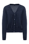 Brioni Cardigan for men made of wool blue - Fantasy pattern. 100% wool. Closure: Buttons. Country of origin: Italy. Care: specialized cleaning - photo 1