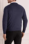 Cardigan for men made of wool blue Brioni - Fantasy pattern. 100% wool. Closure: Buttons. Country of origin: Italy. Care: specialized cleaning - photo 4