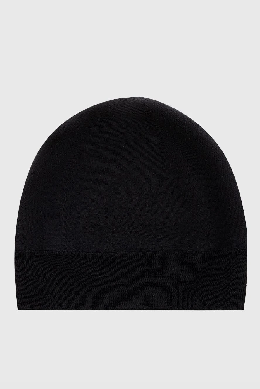 Dolce & Gabbana Black wool beanie for men - 100% wool. Country of manufacture: Italy. Care: specialized cleaning - photo 1