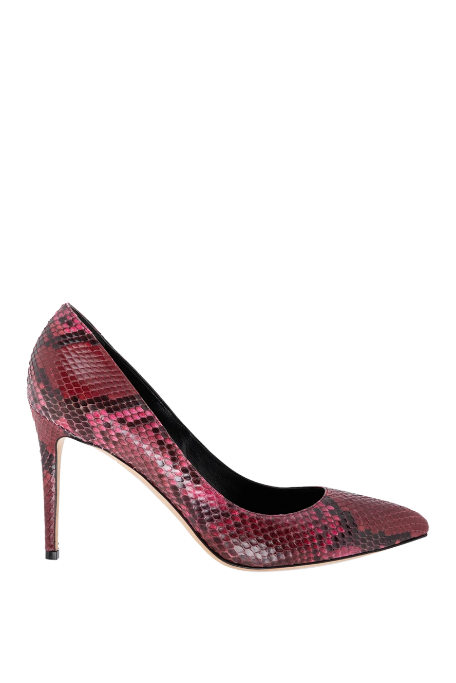 Gucci Туфли женские бордовые из кожи питона - фактурная кожа. кожа питона. Высота каблука: 10 сантиметров. Страна производитель: Италия. Уход: специализированная чистка - фото 1